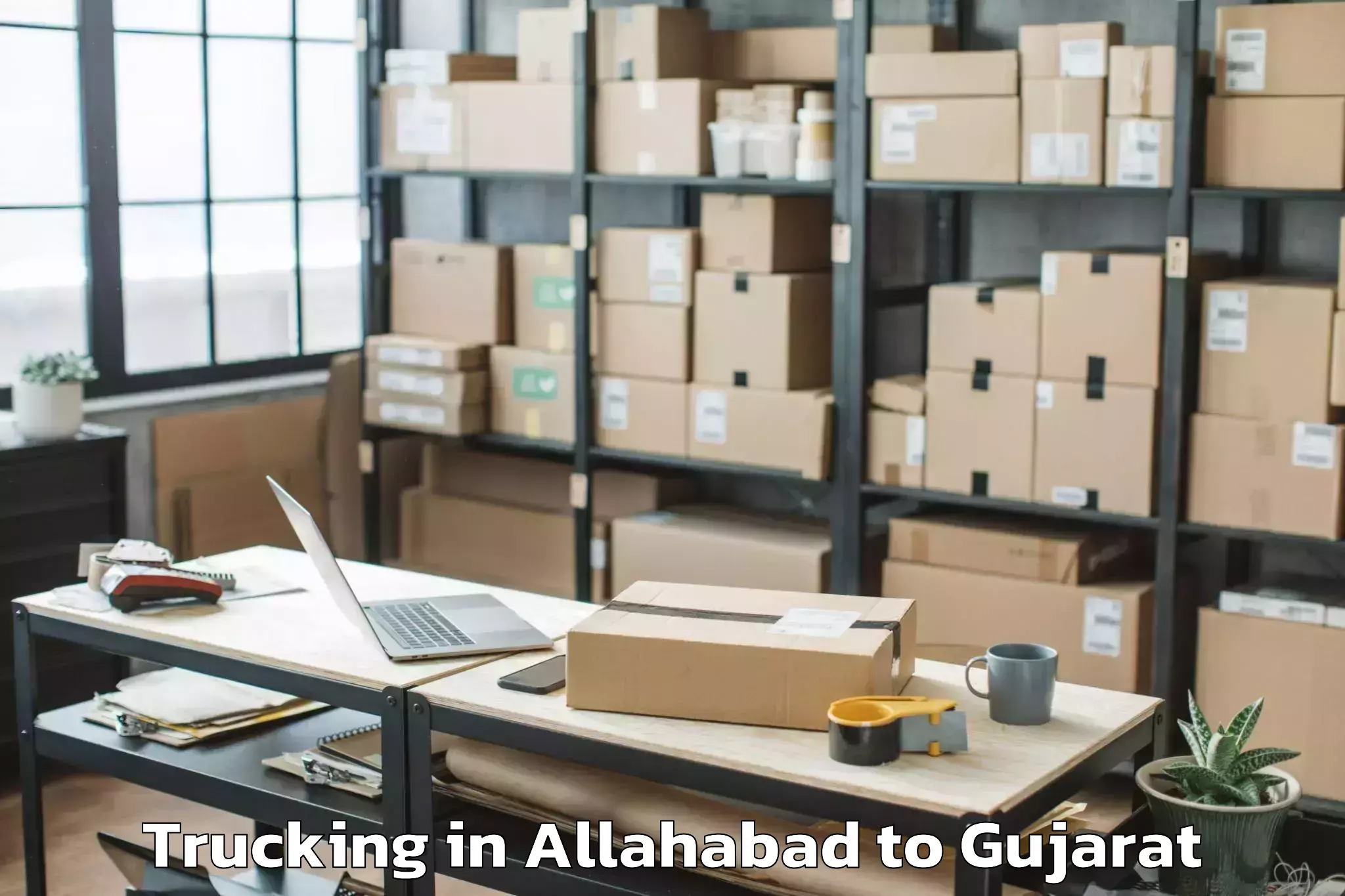 Book Allahabad to Sanand Trucking Online